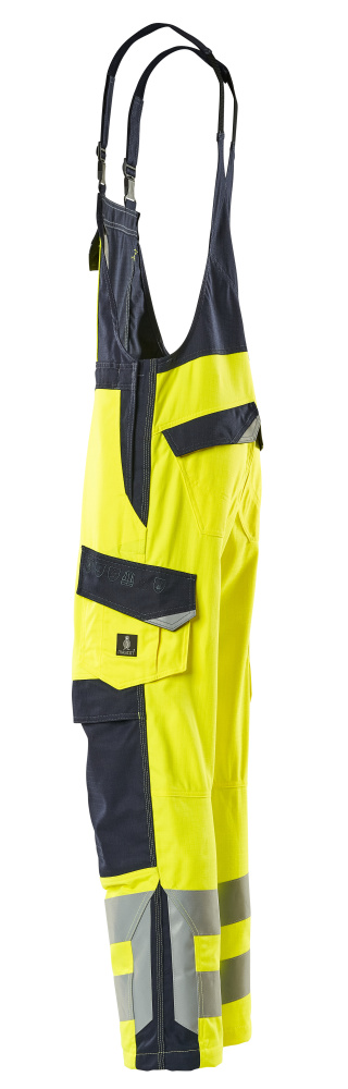 MASCOT® MULTISAFE Latzhose mit Knietaschen »Davos« Gr. 76/C46, hi-vis gelb/schwarzblau - bei HUG Technik ✭