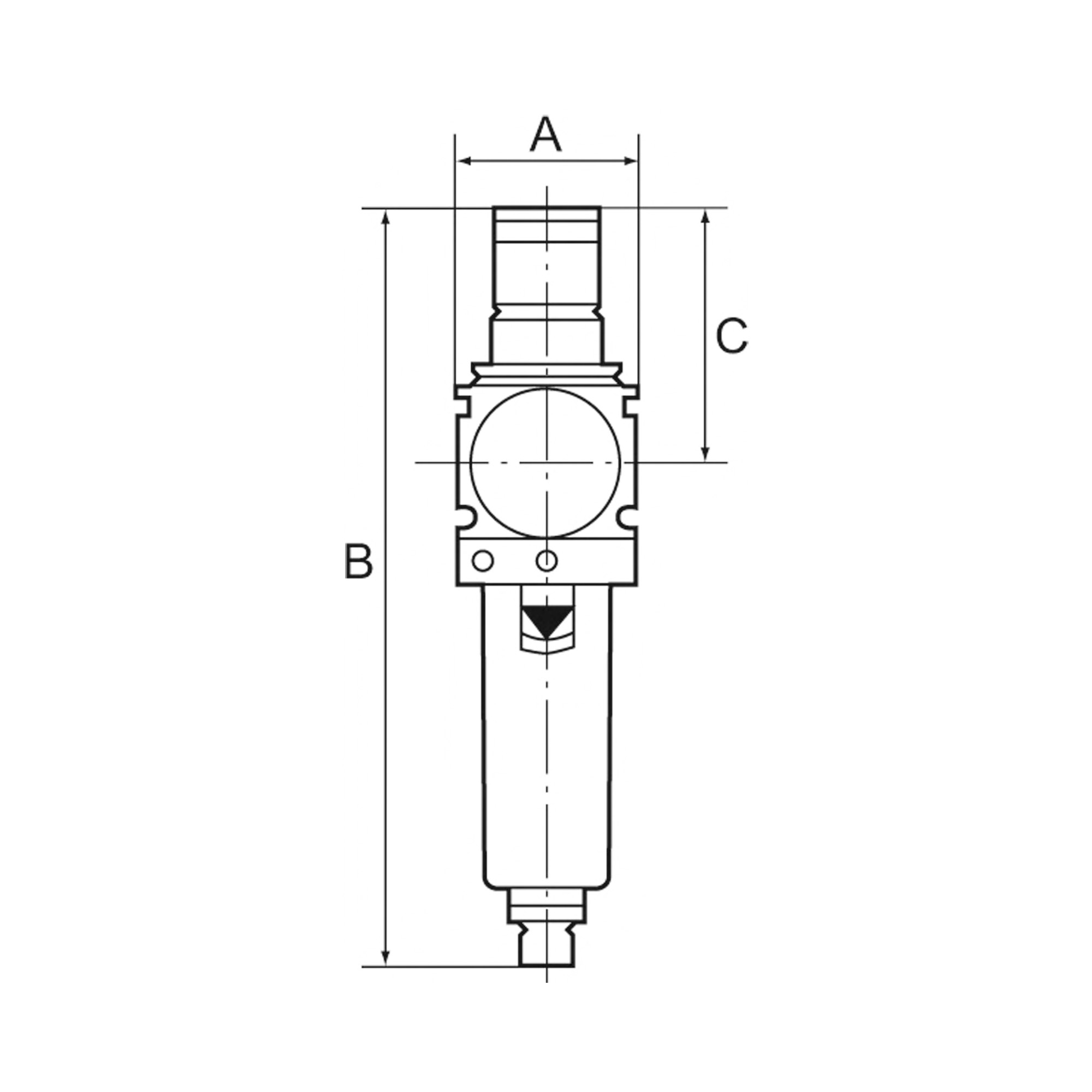 Filterregler »variobloc«, Metallbehälter, Sichtrohr, BG 1, G 3/8 - gibt’s bei ☆ HUG Technik ✓