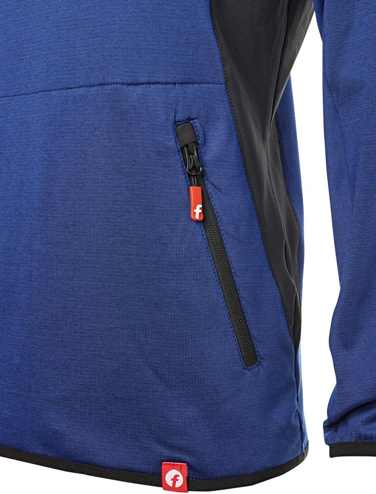 FORTIS Elements Tech-Fleecepullover, kornblau-schwarz meliert - erhältlich bei ♡ HUG Technik ✓