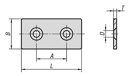 Lasche 60X30, Typ I T=3 - K1042.061 - bei HUG Technik ✭