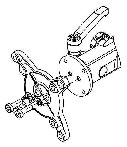Anwendungsbild Monitorhalterung Anschlussplatte Vesa Gr.50/75, Aluminium - K1510.5075 - bekommst Du bei HUG Technik ♡