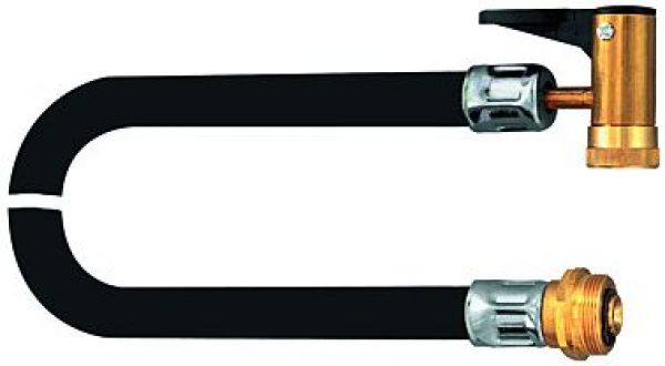 Schlauch mit Hebelstecker, L 50 cm, G 1/4, drehbar, für Handreifenfüllmesser - erhältlich bei ♡ HUG Technik ✓