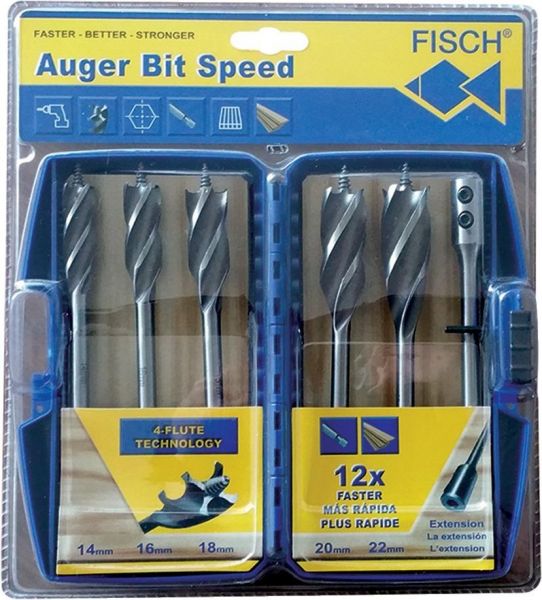 Fisch Schlangenbohrer-Bit-Satz 150 mm 14-16-18-20-22+Verl. - bei HUG Technik ✓ Fisch Schlangenbohrer-Bit-Satz 150 mm 14-16-18-20-22+Verl. - bei HUG Technik ✓