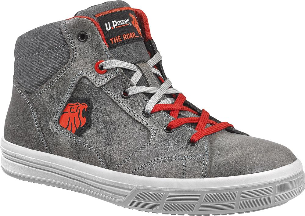 U-Power® Sicherheits-Schnürstiefel Predator, S3 SRC, grau-rot - bei HUG Technik ✭