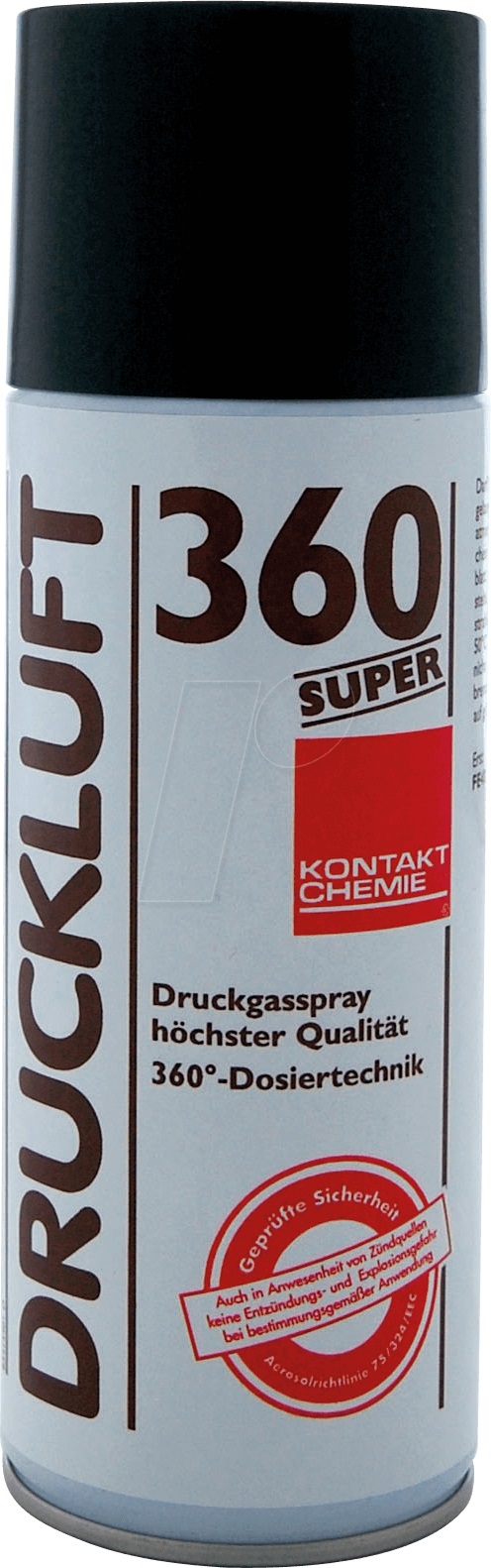 Kontakt Chemie DRUCKLUFT 360 SUPER Druckgas-Reiniger, nicht entzündbar, Spraydose 200 ml - gibt’s bei HUG Technik ✓