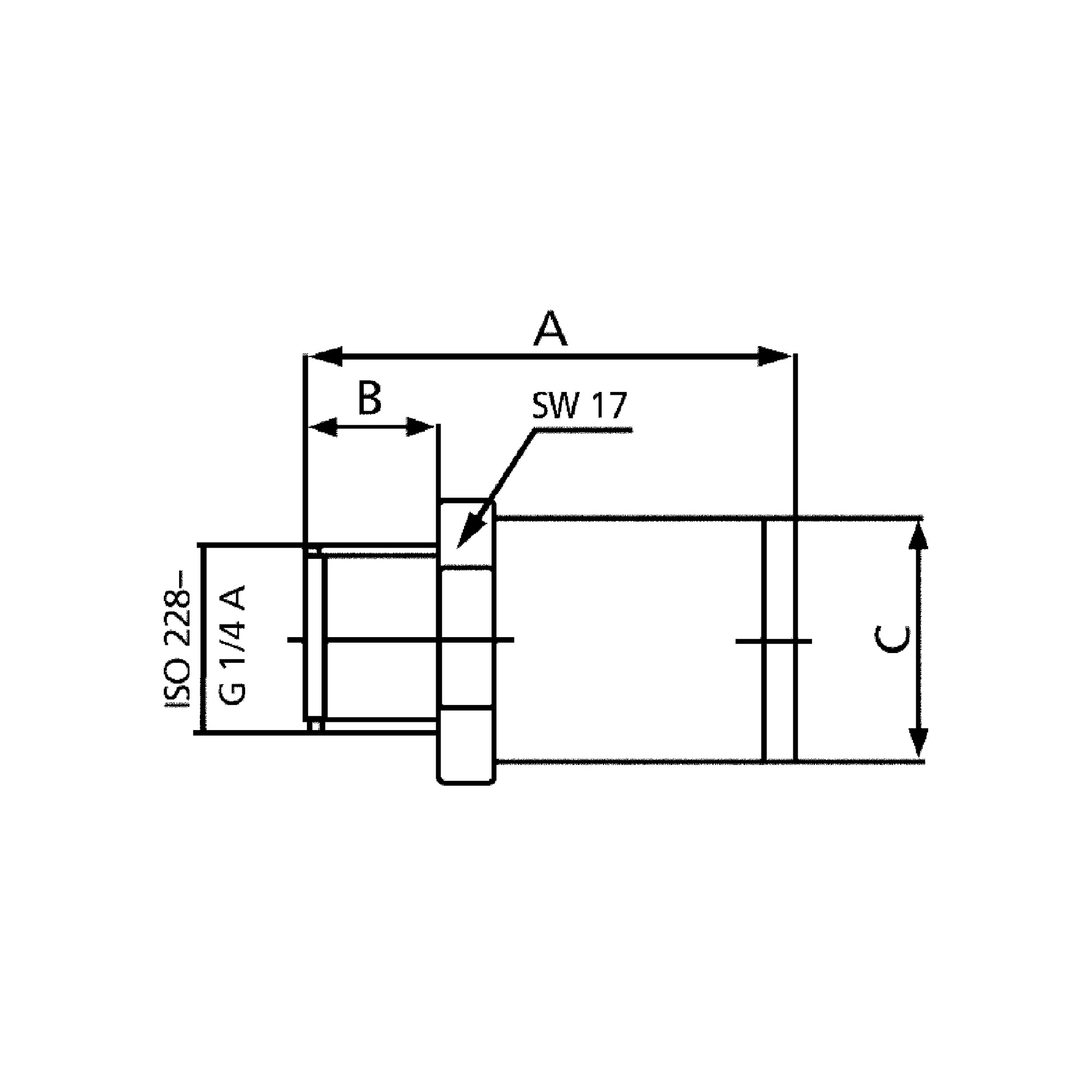 Druckreduzierventil, G 1/4 innen/außen, Einstelldruck 4,0 bar - erhältlich bei ✭ HUG Technik ✓