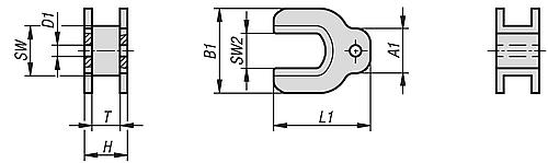 Schoneinsatz für Maulschlüssel Aluminium, natur, SW2=10, SW=13 - K1362.1310 - bei HUG Technik ☆