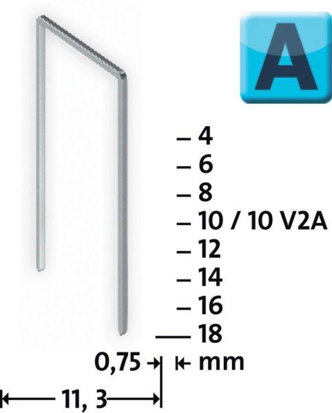 NOVUS® Klammer Typ 53/10 mm, 5000 St - erhältlich bei ♡ HUG Technik ✓