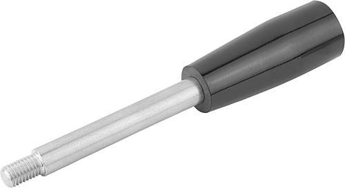Griffstange D=8, Form: E Edelstahl, Komp: Duroplast, L=35 - K0179.1608X35 - direkt bei HUG Technik ✓