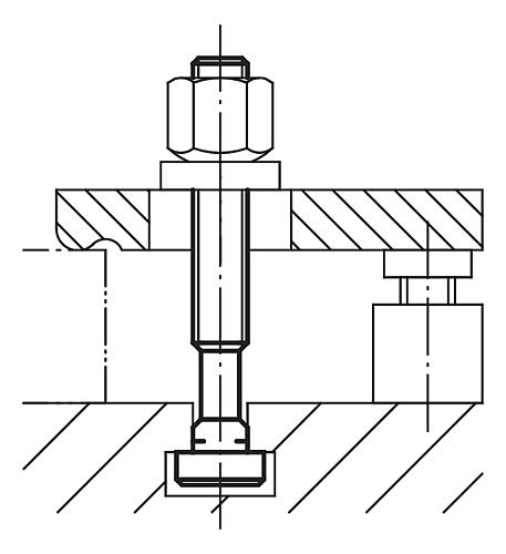 Schraube für T-Nut M06X15 L=25 Vergütungsstahl, DIN787, BT=6 - K0698.0625 - bei HUG Technik ✓