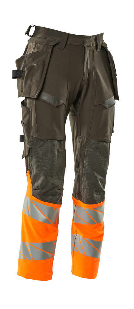 MASCOT® ACCELERATE SAFE Hose mit Hängetaschen  Gr. 76/C46, dunkelanthrazit/hi-vis orange - bei HUG Technik ✭