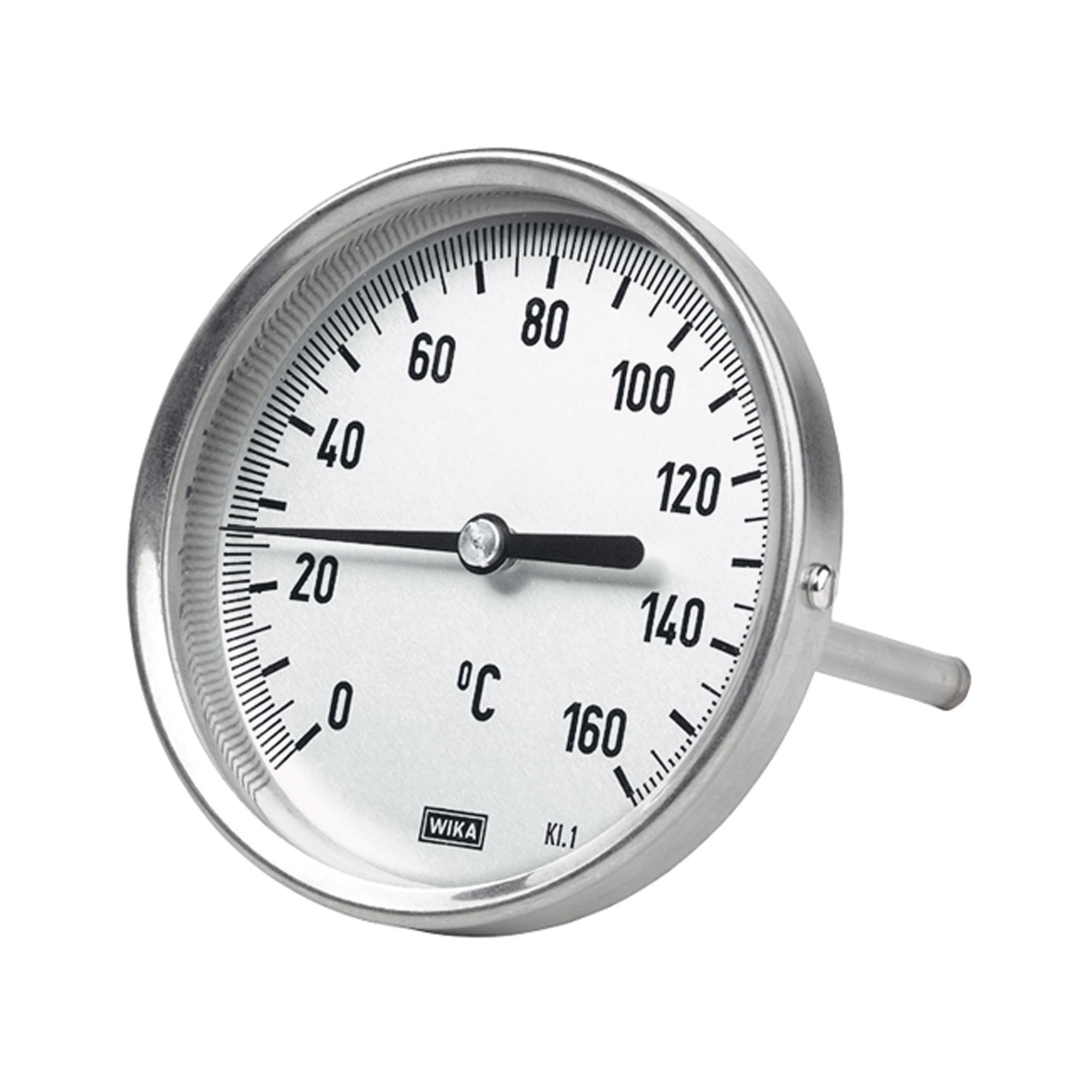 Bimetallthermometer, G 1/2 hinten, L=160, Ø 100, 0 °C bis 120 °C - bekommst Du bei HUG Technik ♡