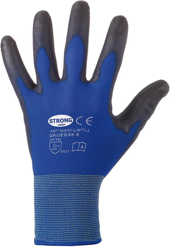 STRONGHAND® Feinstrickhandschuh Lintao PU, blau - bekommst Du bei ★ HUG Technik ✓