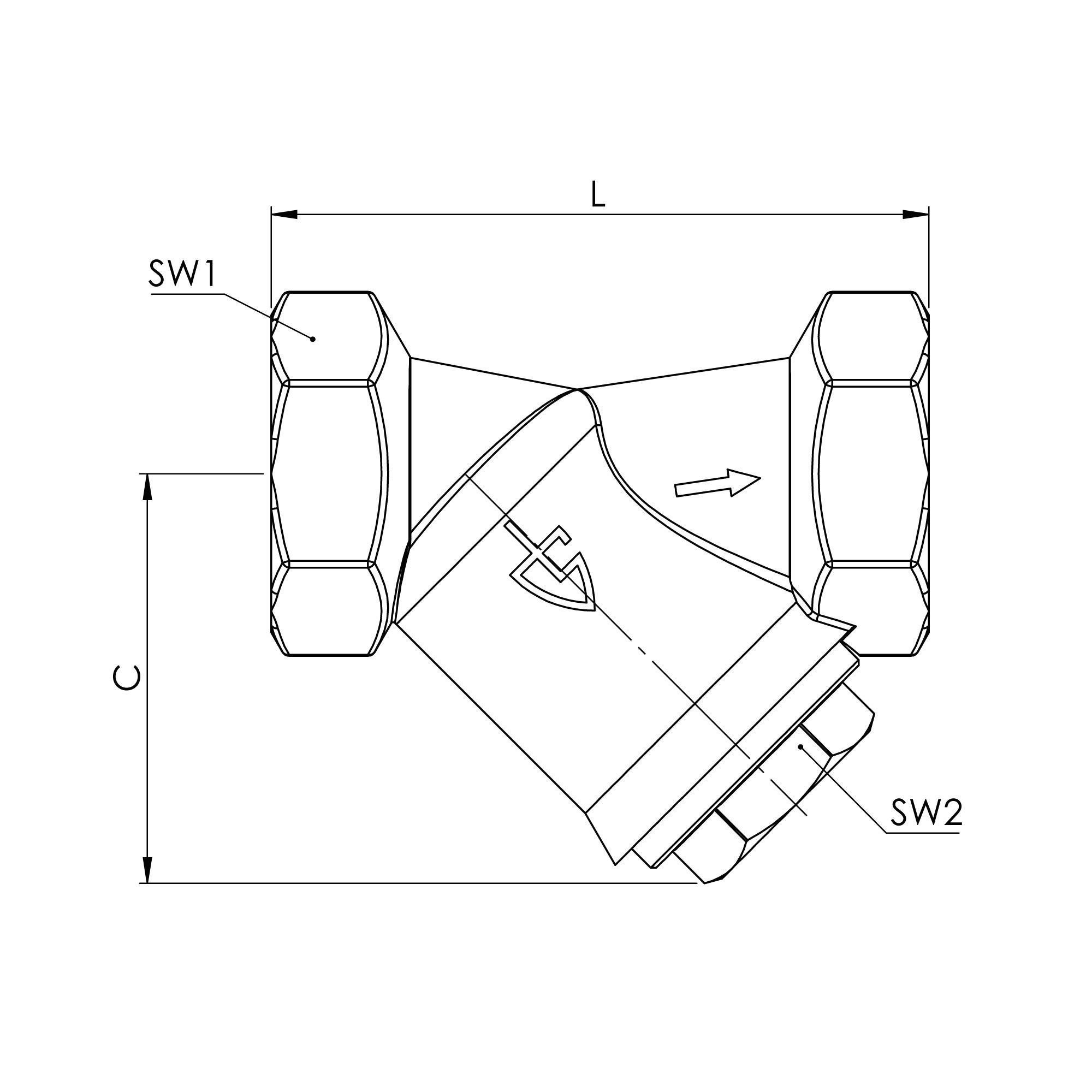 Schmutzfänger, Rotguss, G 3/4, DN 20, MW 0,5 mm - direkt von HUG Technik ✓