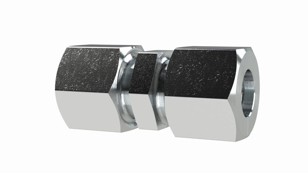 Verschraubung gerade, Rohr-Außen-ø 10 mm, Stahl verzinkt, PN bar 100 - gibt’s bei HUG Technik ✓