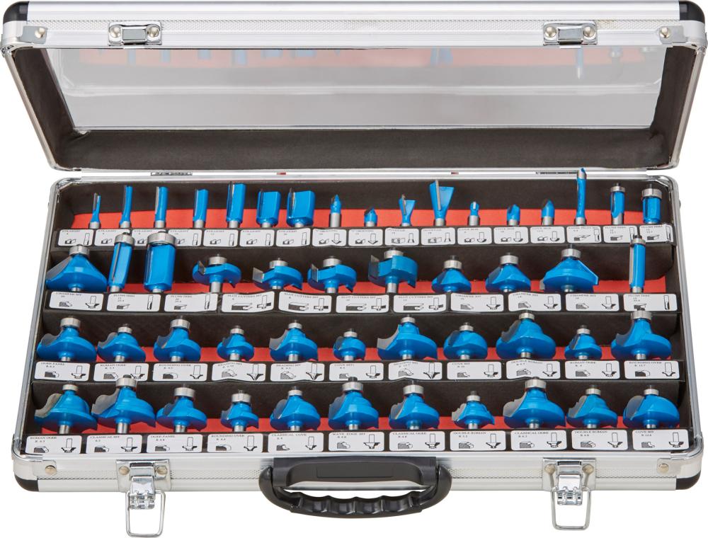 Fisch Oberfräserkassette 50-teilig i.Alukoffer - direkt bei HUG Technik ✓