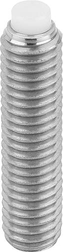 Druckschraube M04X11 Edelstahl, Komp:Polyacetal - K0667.1041X11 - bei HUG Technik ✭