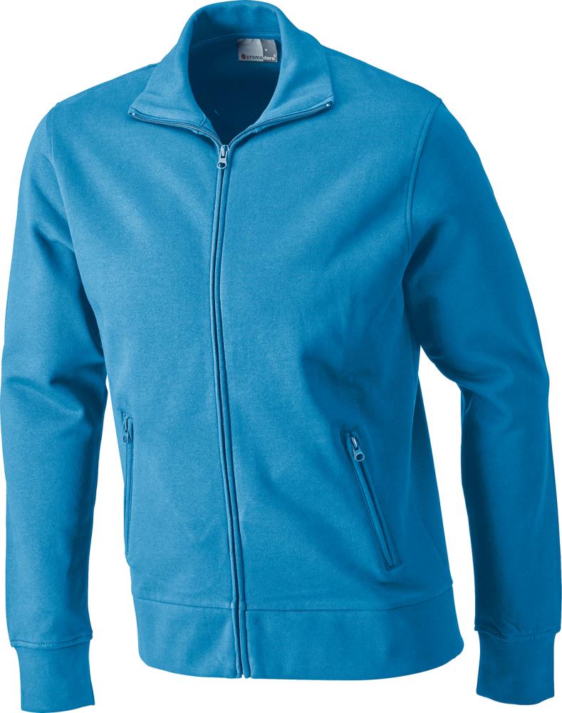 promodoro® Sweatshirtjacke, türkis - bei HUG Technik ♡