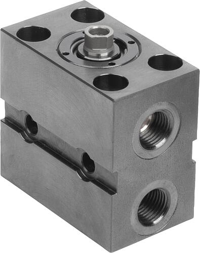 Blockzylinder hydraulisch, Form:A einfach wirkend, DK=16, Hub=8, Gewindeanschluss Stahl - K1859.160821011