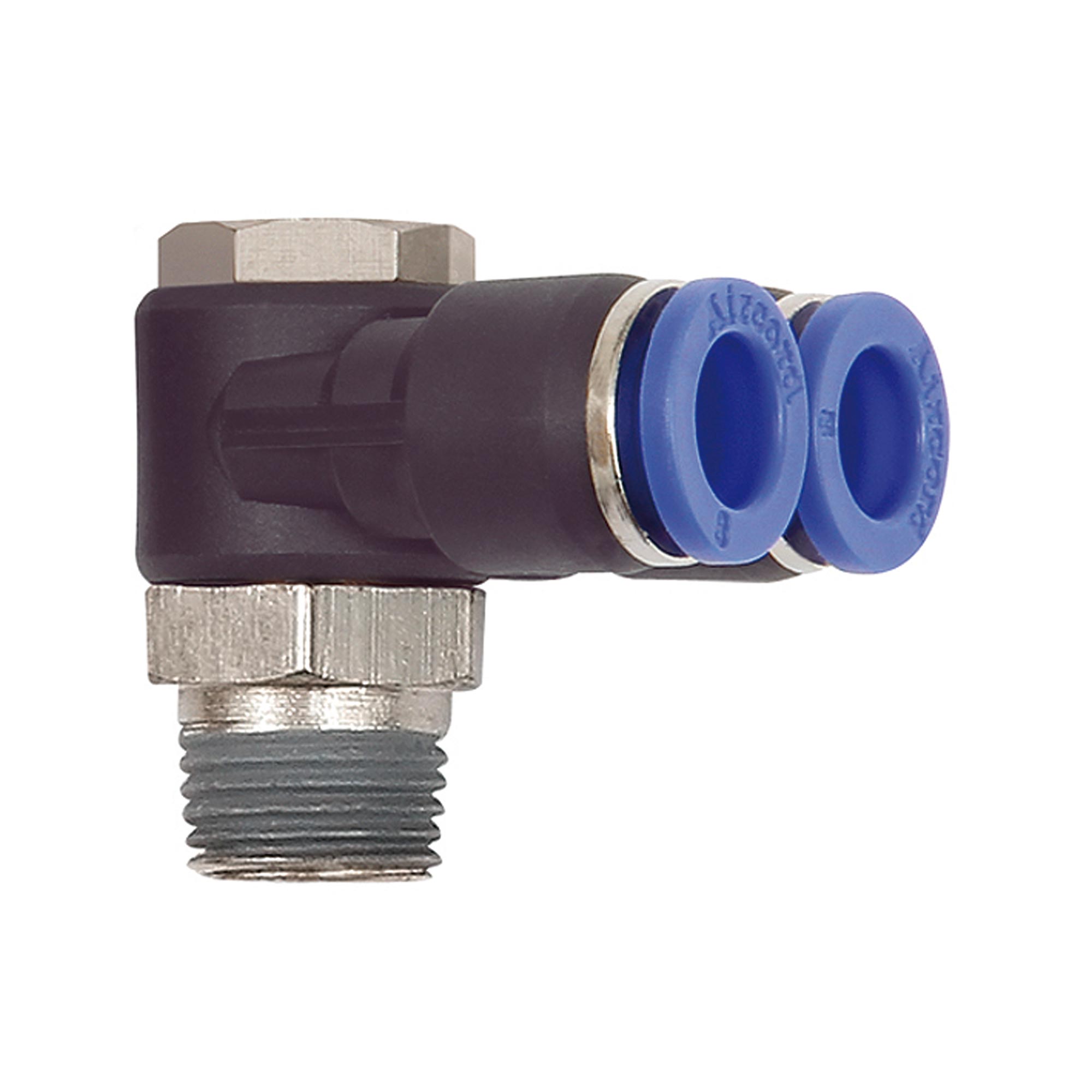 Y-Winkelsteckverschraubung »Blaue Serie«, drehbar, R 1/4 a. Ø10mm - bei HUG Technik ✓ ✌