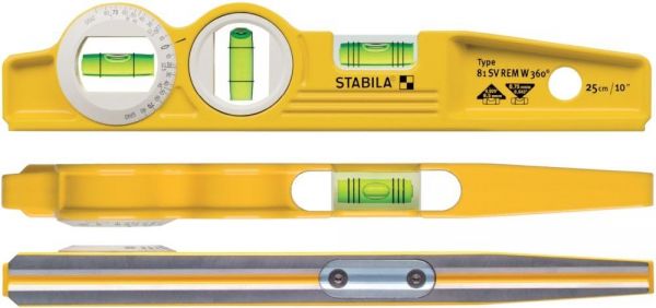 STABILA® Wasserwaage Torpedo 25cm 81SV REM 360 Grad - gibt’s bei HUG Technik ✓