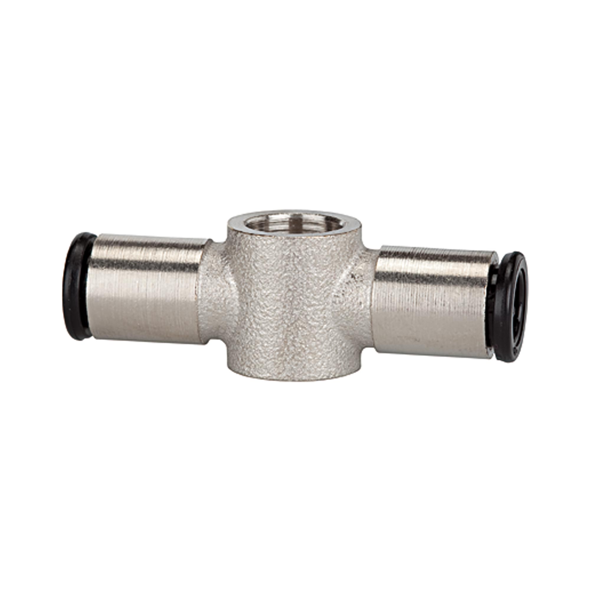 T-Ringstück, für Hohlschraube G 1/4, Schlauch-Ø 10 mm, Messing vernickelt - bekommst Du bei HUG Technik ♡