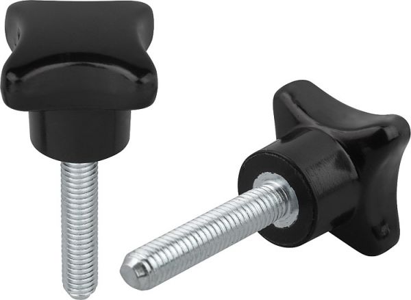 Kreuzgriff M05x15, Form: L Duroplast, Komp: Edelstahl - K1017.52505X15 - erhältlich bei ♡ HUG Technik ✓