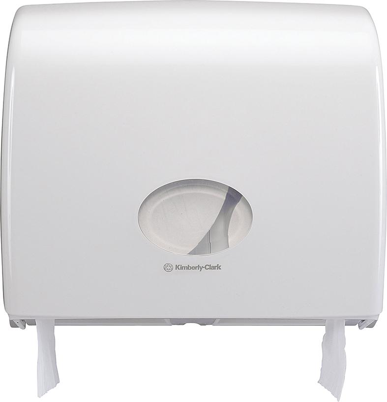 Rollenspender Aquarius™ Toilet Tissue Jumbo Non-Stop Midi, 129x382x446mm, weiß - bei HUG Technik ♡