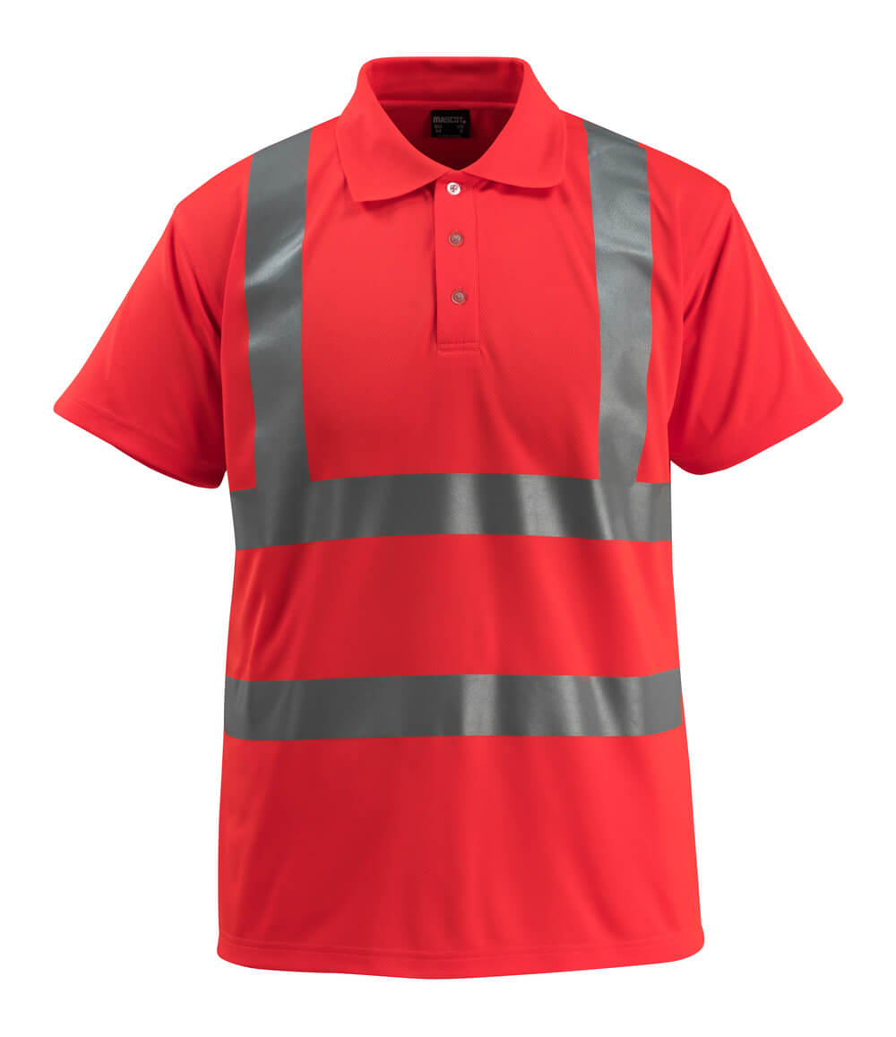 MASCOT® SAFE LIGHT Polo-Shirt »Bowen« Gr. 2XL, hi-vis rot - bei HUG Technik ✭