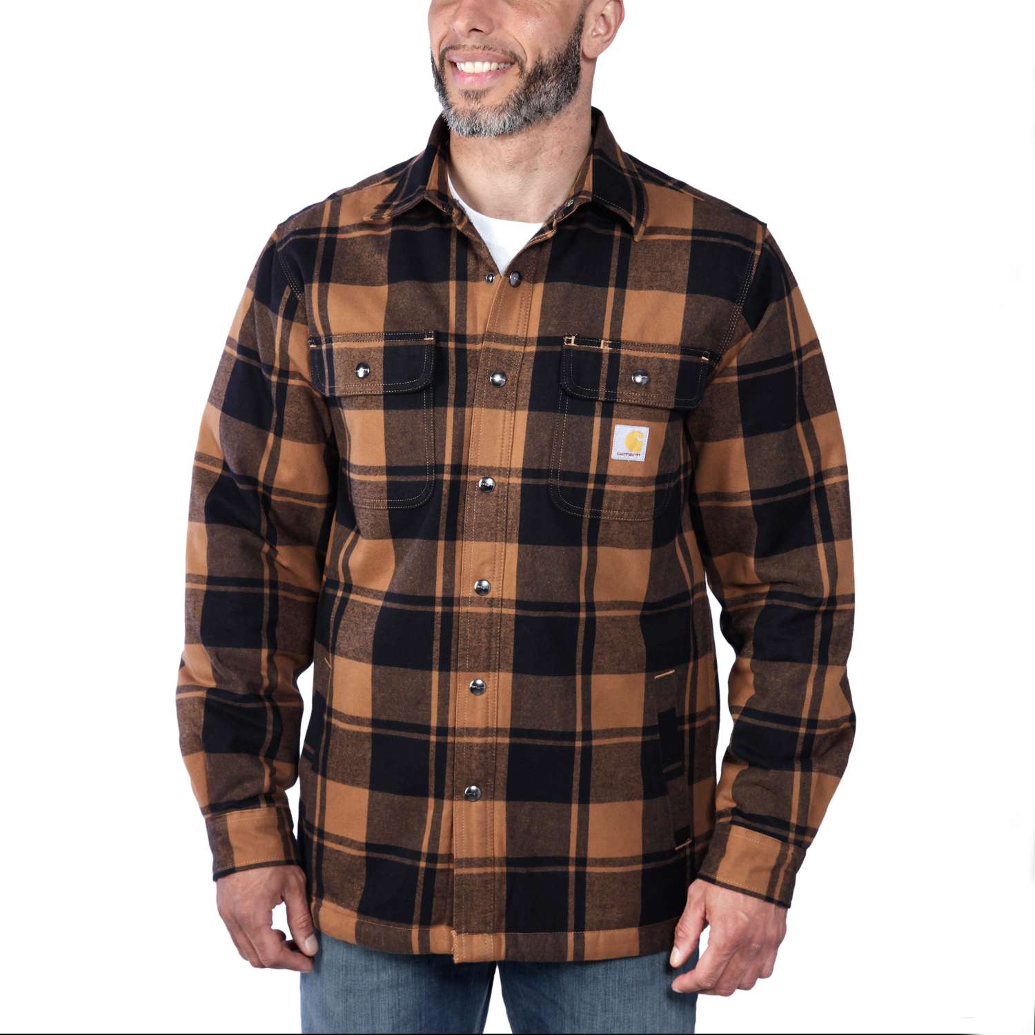 carhartt® Herren Hemdjacke »FLANNEL SHERPA-LINED SHIRT JAC« - bei HUG Technik ☆