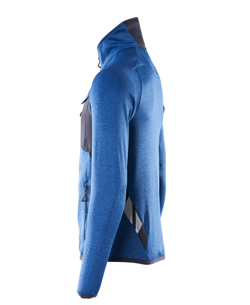 MASCOT® ACCELERATE Fleecepullover mit Reißverschluss  Gr. 2XL, azurblau/schwarzblau - bei HUG Technik ☆