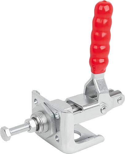 Schubstangenspanner Standard, mit Konsole, F2=4000, Stahl verzinkt und passiviert, Komp: Kunststoff Komp: Rot - K1547.04000 - bei HUG Technik ✭