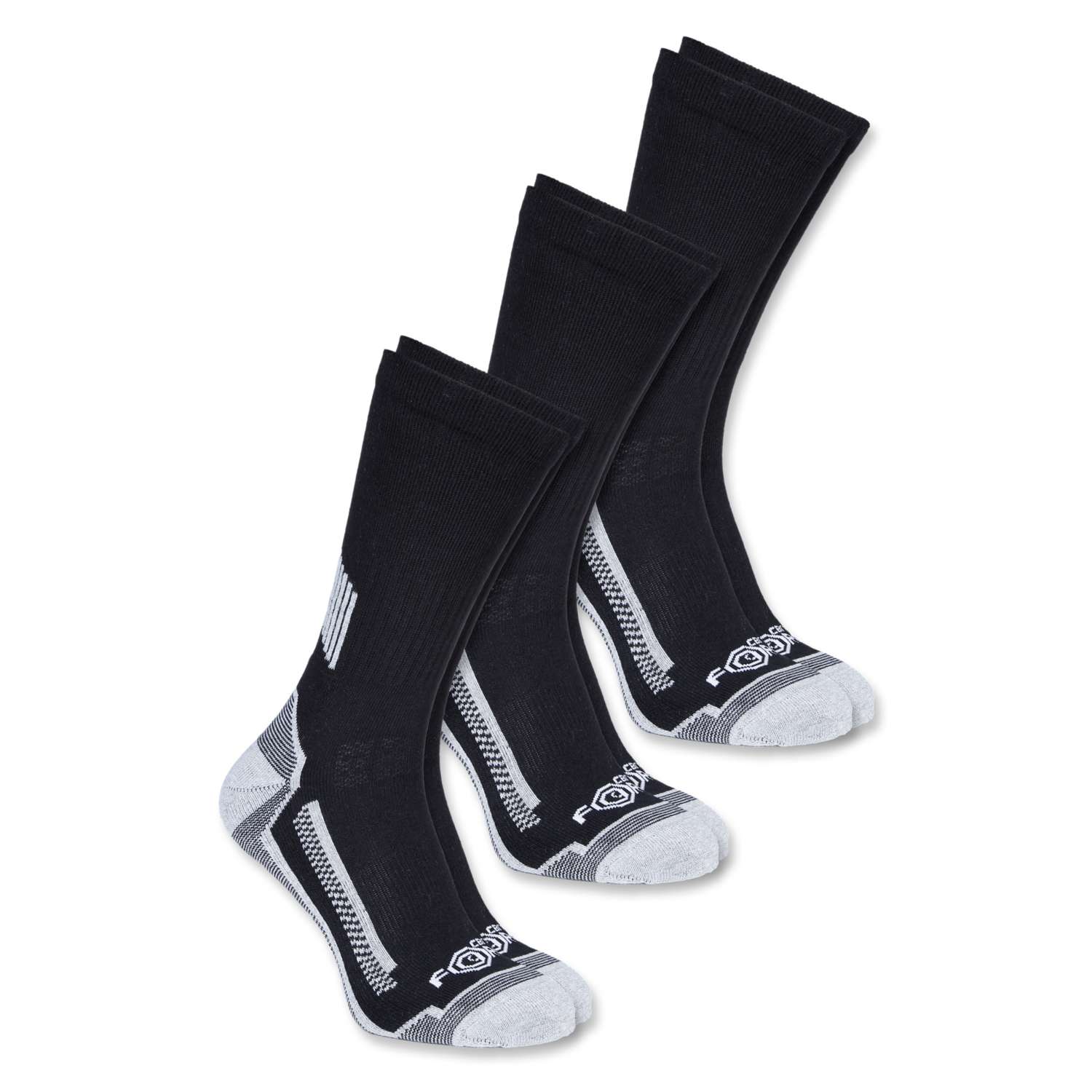 carhartt® Herren-Socken FORCE WORK CREW SOCK 3-PAIR, black Gr. LRG - gibt’s bei ☆ HUG Technik ✓