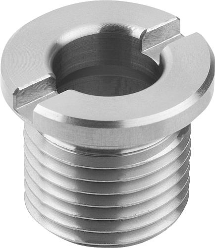 Aufnahmebuchse für Kugelsperrbolzen D=10, M=M16X1,5, Edelstahl blank - K1065.101 - kommt direkt von HUG Technik 😊