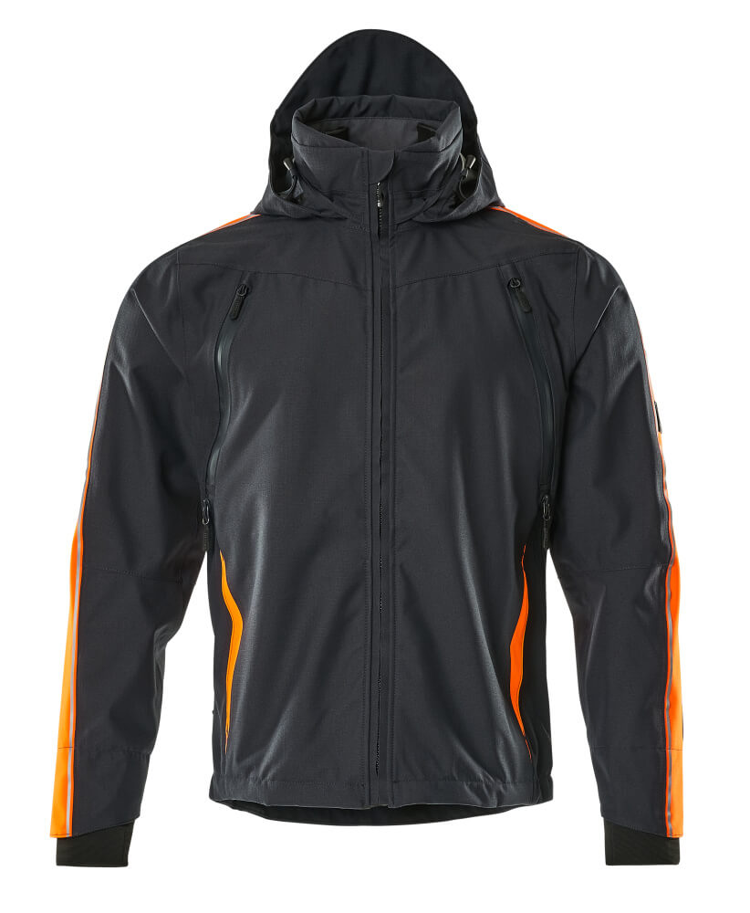 MASCOT® HARDWEAR Hard Shell Jacke »Gandia« Gr. 2XL, schwarzblau/hi-vis orange - jetzt NEU bei HUG Technik  😊