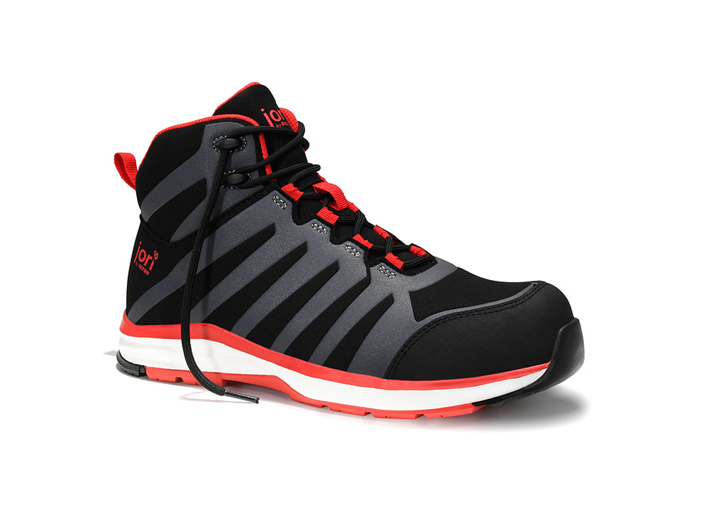 JORI Sicherheitsstiefel, RAPID black-red Mid ESD S3, 16021 - direkt bei HUG Technik ✓