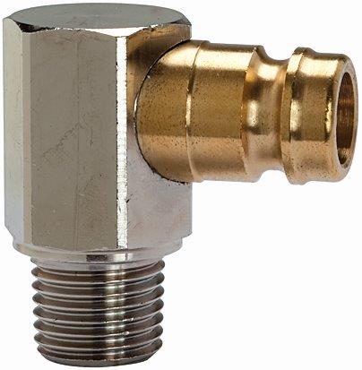 Temperier-Einstecknippel DN 9, 90°, mit Außengewinde, M14x1,5, Messing - direkt bei HUG Technik ✓