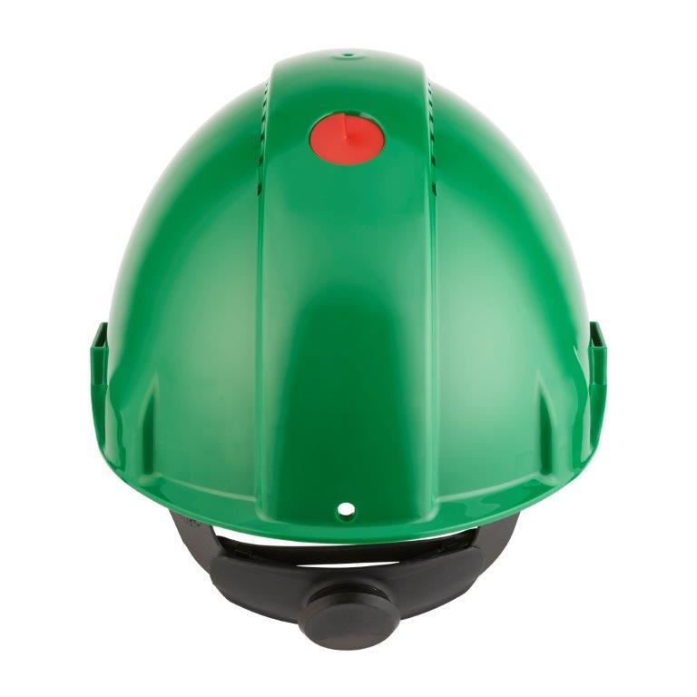 3M™ G3000 Schutzhelm Uvicator, G30NUG grün belüftet, mit Schweissband - bei HUG Technik ♡