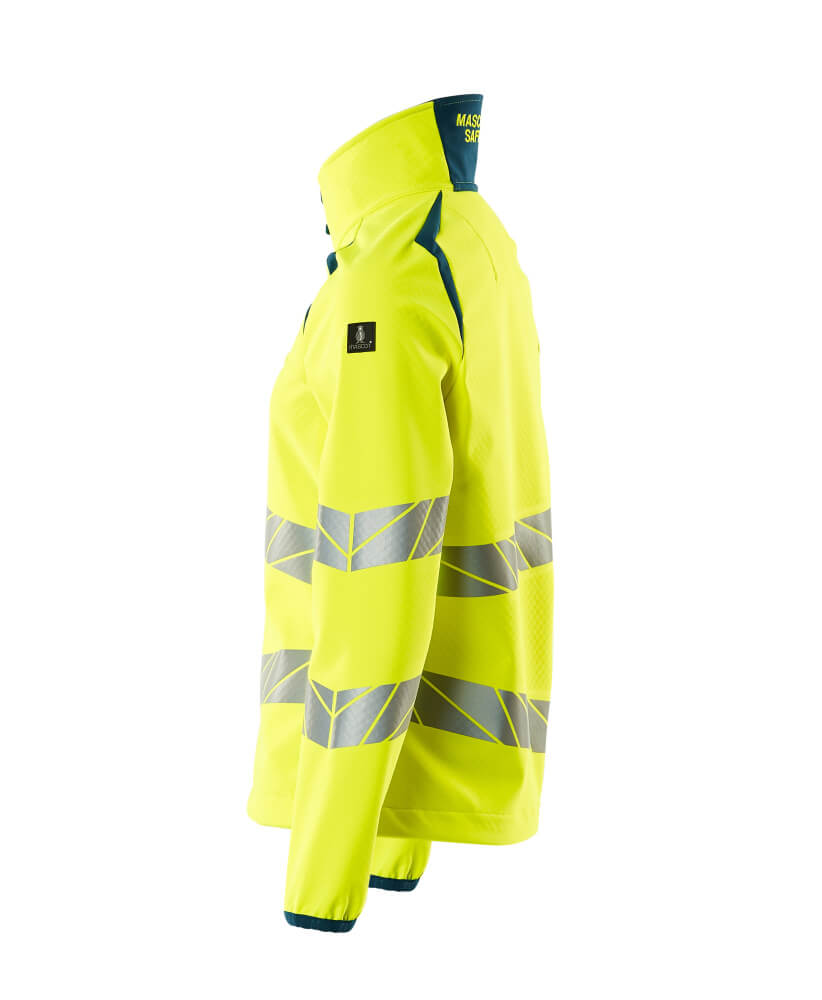 MASCOT® ACCELERATE SAFE Soft Shell Jacke  Gr. 2XL, hi-vis gelb/dunkelpetroleum - bei HUG Technik ♡
