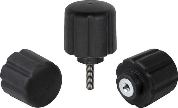 Spanngriff ergonomisch M06x30 D1=50 Kunststoff, schwarz RAL7021, Komp: Stahl - K0779.5006X30 - bekommst Du bei ★ HUG Technik ✓