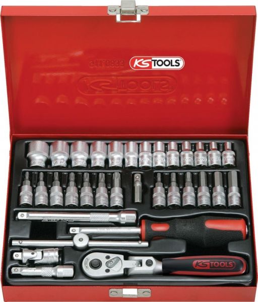 KSTOOLS® Steckschlüssel-Garnitur 1/4 Zoll 33-teilig - erhältlich bei ♡ HUG Technik ✓