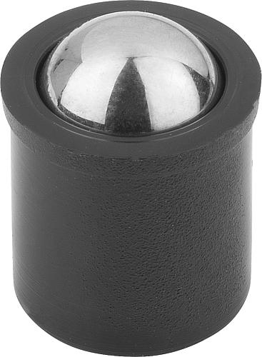 Produktbild Federnde Druckstücke KS 8 - K0334.08 - direkt bei HUG Technik ✓