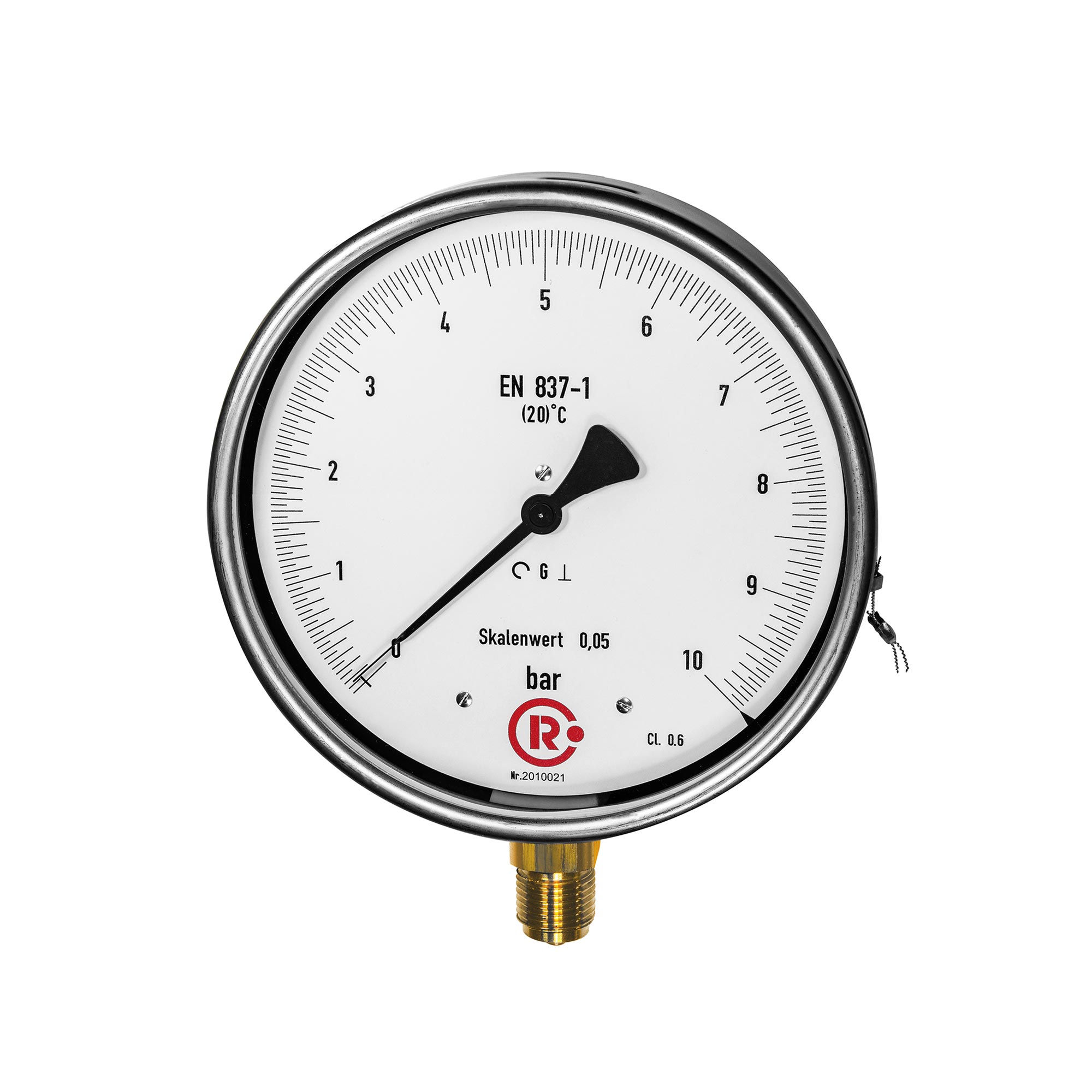 Feinmessmanometer, G 1/2 radial unten, 0 - 250,0 bar, Ø 160 - bei HUG Technik ✓ ✌
