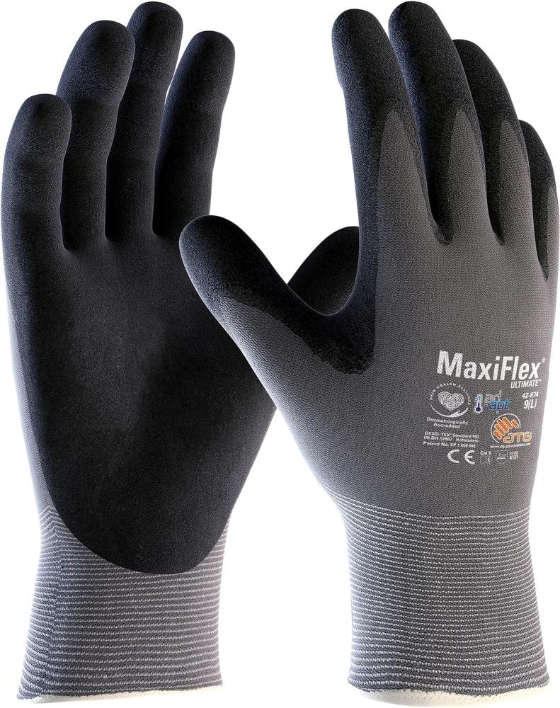 ATG® MaxiFlex® Ultimate™ Handschuh schwarz-grau - erhältlich bei ♡ HUG Technik ✓