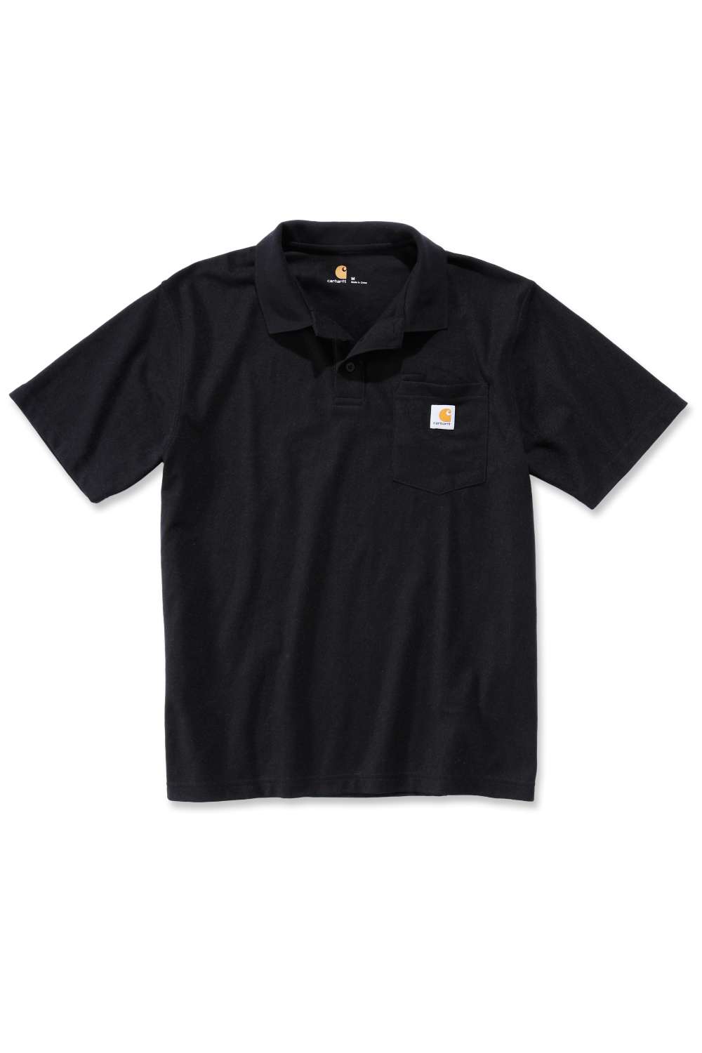 carhartt® Herren Poloshirt WORK POCKET POLO S/S black Flach  - direkt von HUG Technik ✓