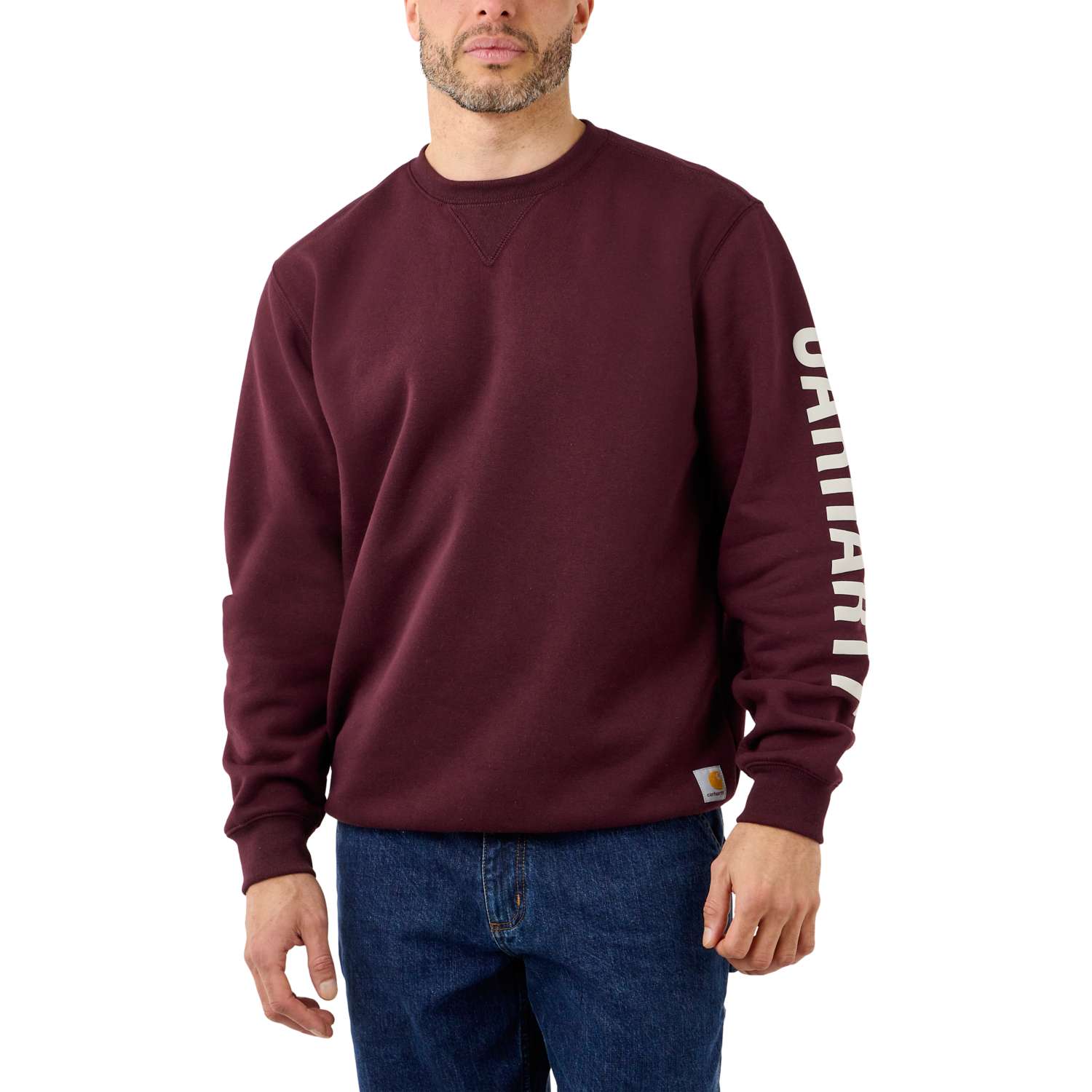 carhartt® Herren-Sweatshirt »CREWNECK GRAPHIC LOGO SWEATSHIRT« - Gr. L, port - erhältlich bei ☆ HUG Technik ✓