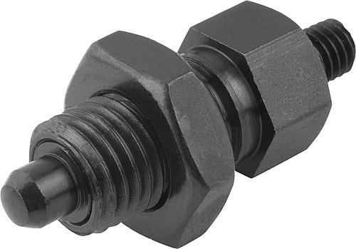Arretierbolzen Gr.0 M08x1, Form: F Stahl, gehärtet, D=4 - K0341.2004 - erhältlich bei ♡ HUG Technik ✓
