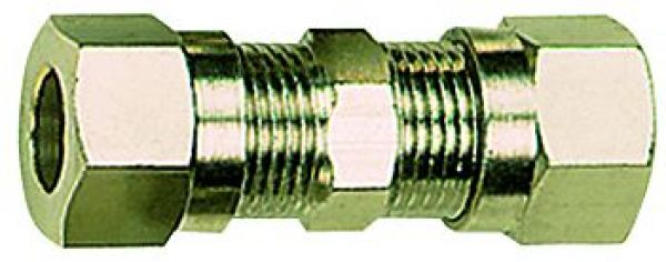 Verschraubung gerade, Rohr-Außen-ø 10 mm, SW 17, SW1 19, Messing vernickelt - erhältlich bei ♡ HUG Technik ✓