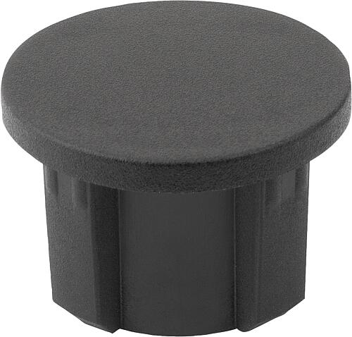 Produktbild Abdeckkappe, Typ I, P=Ø30, Form:A Kunststoff, schwarz - K2004.3021