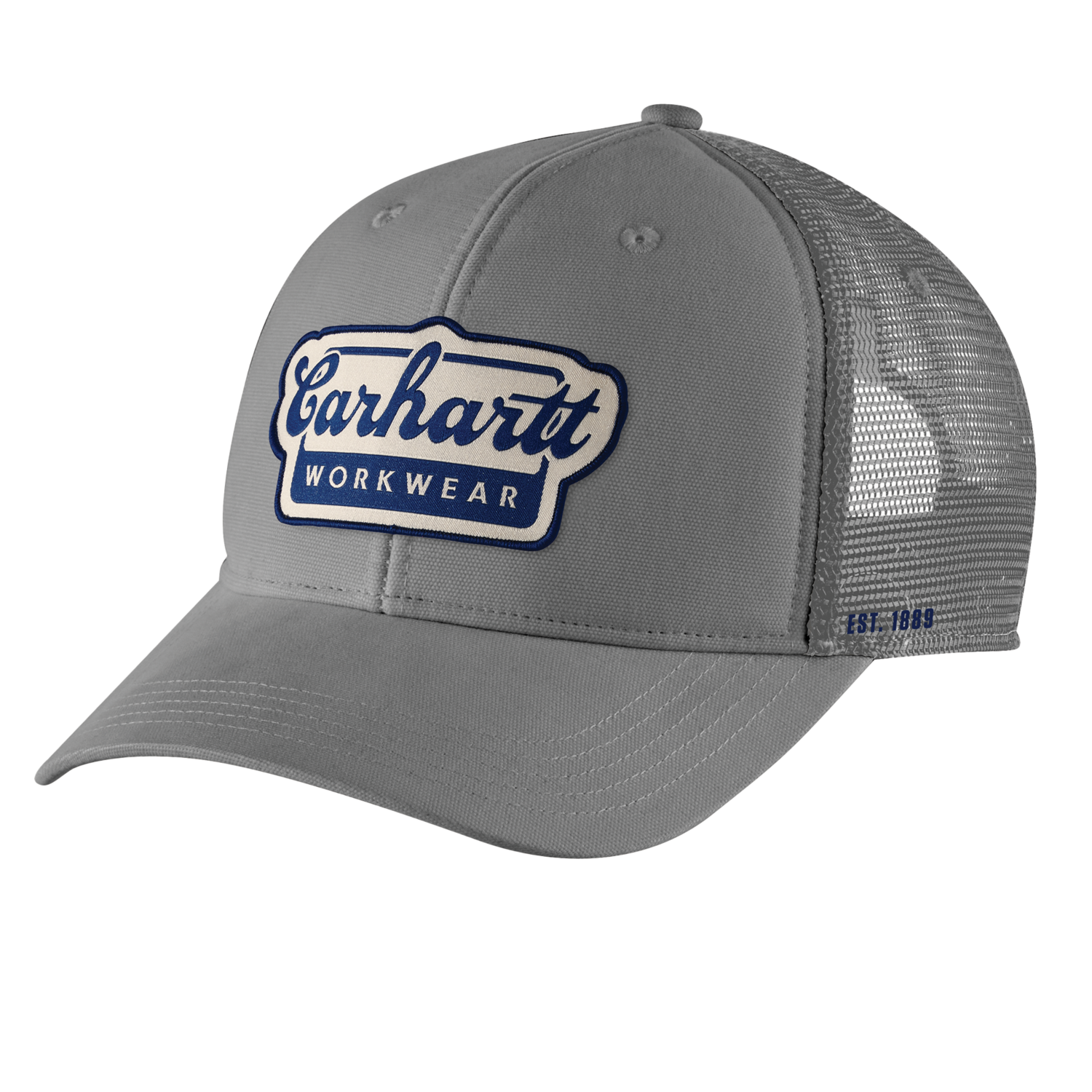 carhartt® Herren Mütze »Rugged Flex™ Twill Mesh-Back Script Patch Cap« - One Size, steel - direkt von HUG Technik ✓